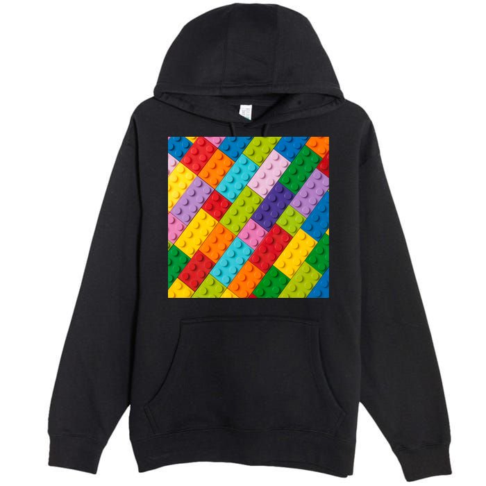 Many Toy Blocks Pattern Premium Pullover Hoodie