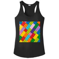 Many Toy Blocks Pattern Ladies PosiCharge Competitor Racerback Tank