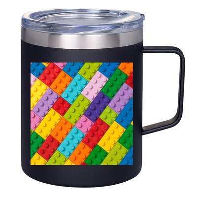 Many Toy Blocks Pattern 12oz Stainless Steel Coffee Mug