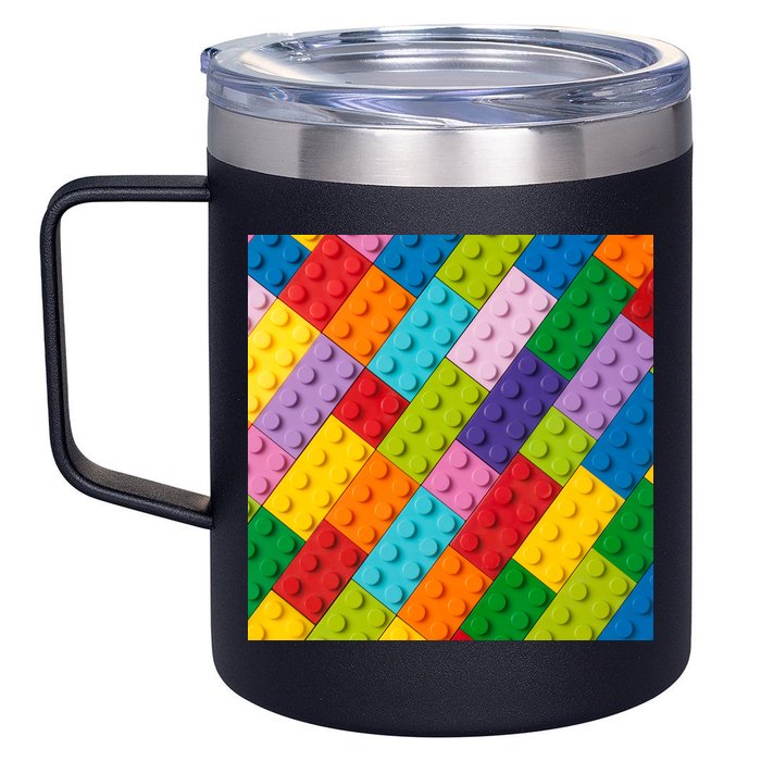 Many Toy Blocks Pattern 12oz Stainless Steel Coffee Mug