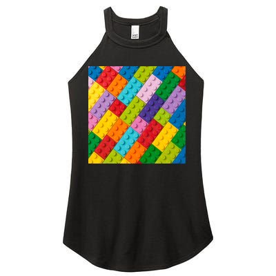 Many Toy Blocks Pattern Women's Perfect Tri Rocker Tank