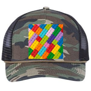 Many Toy Blocks Pattern Retro Rope Trucker Hat Cap