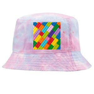 Many Toy Blocks Pattern Tie-Dyed Bucket Hat