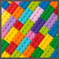 Many Toy Blocks Pattern Cotton Canvas Backpack