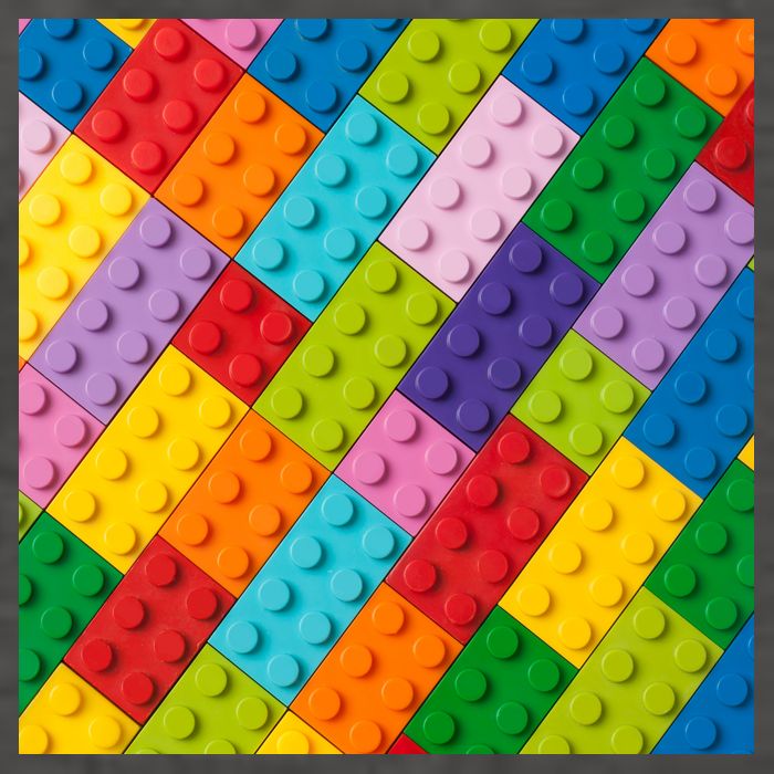 Many Toy Blocks Pattern Vector Backpack