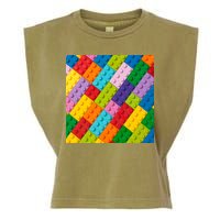 Many Toy Blocks Pattern Garment-Dyed Women's Muscle Tee