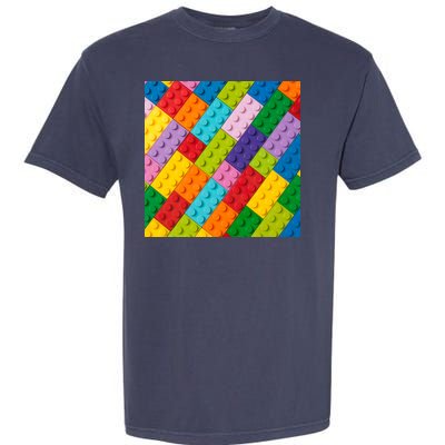 Many Toy Blocks Pattern Garment-Dyed Heavyweight T-Shirt