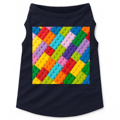 Many Toy Blocks Pattern Doggie Tank