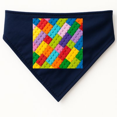 Many Toy Blocks Pattern USA-Made Doggie Bandana