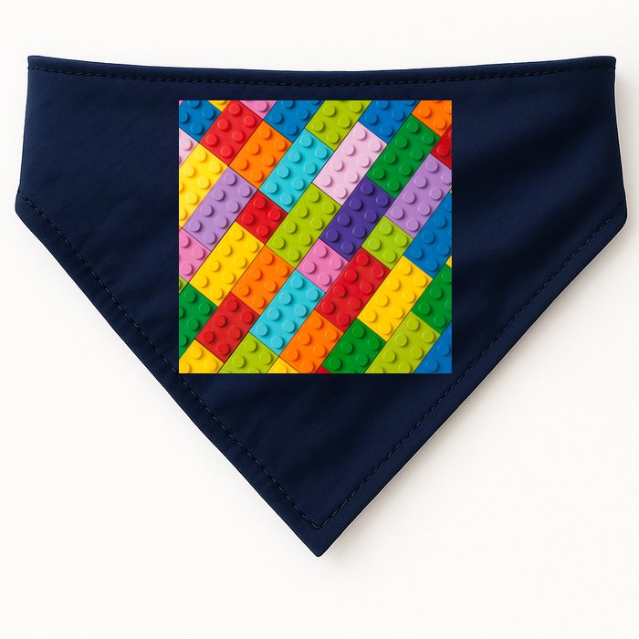 Many Toy Blocks Pattern USA-Made Doggie Bandana
