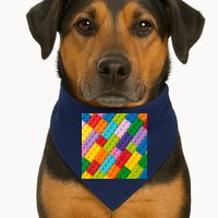 Many Toy Blocks Pattern USA-Made Doggie Bandana