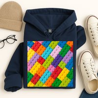 Many Toy Blocks Pattern Hoodie