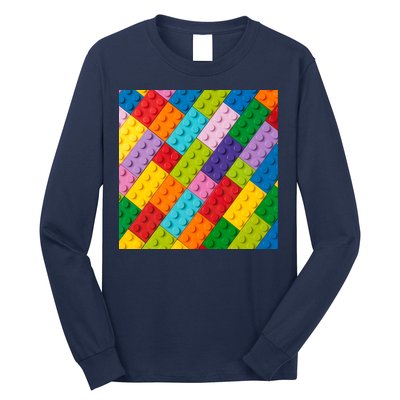 Many Toy Blocks Pattern Long Sleeve Shirt