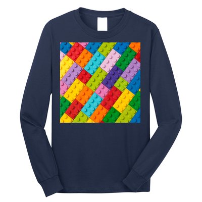 Many Toy Blocks Pattern Long Sleeve Shirt