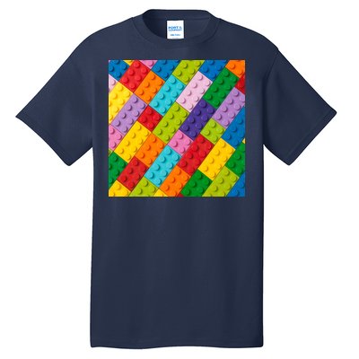 Many Toy Blocks Pattern Tall T-Shirt