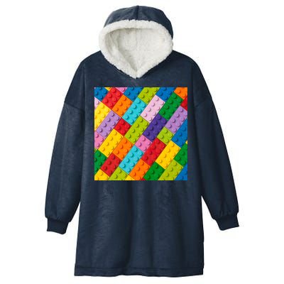 Many Toy Blocks Pattern Hooded Wearable Blanket