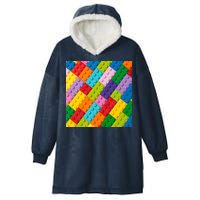 Many Toy Blocks Pattern Hooded Wearable Blanket
