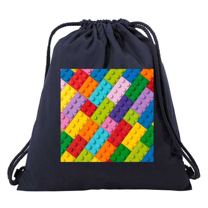 Many Toy Blocks Pattern Drawstring Bag