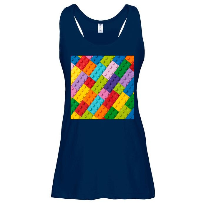Many Toy Blocks Pattern Ladies Essential Flowy Tank
