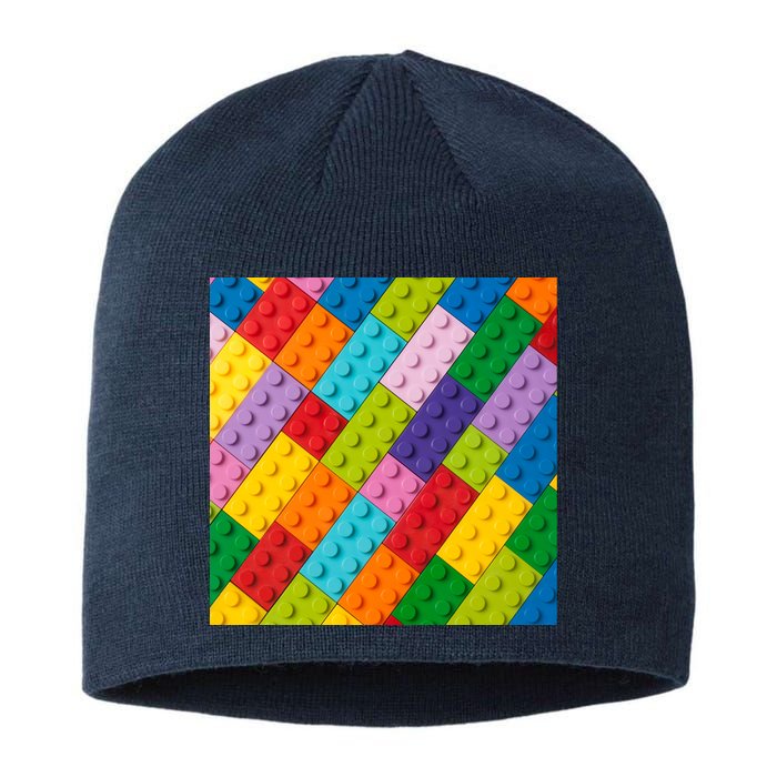 Many Toy Blocks Pattern Sustainable Beanie