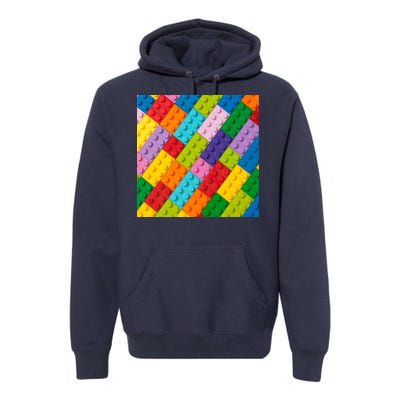 Many Toy Blocks Pattern Premium Hoodie