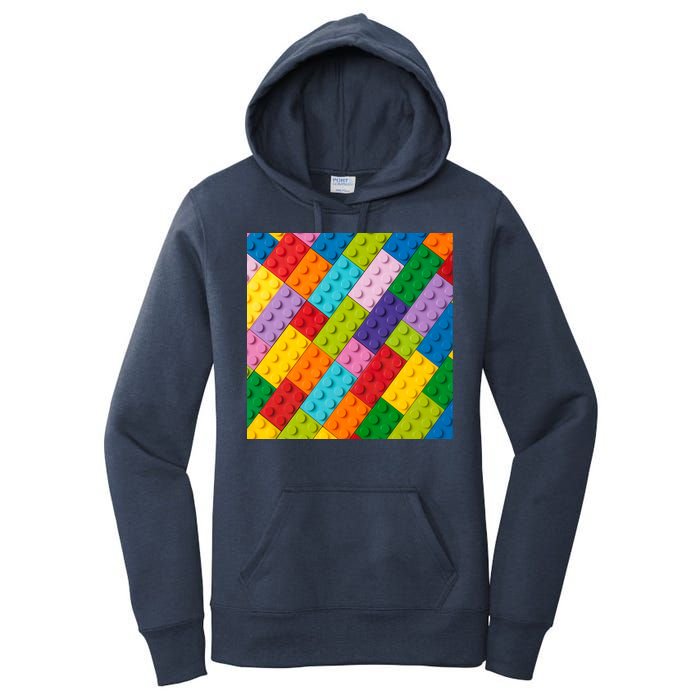 Many Toy Blocks Pattern Women's Pullover Hoodie
