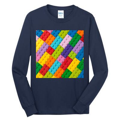 Many Toy Blocks Pattern Tall Long Sleeve T-Shirt