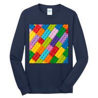 Many Toy Blocks Pattern Tall Long Sleeve T-Shirt