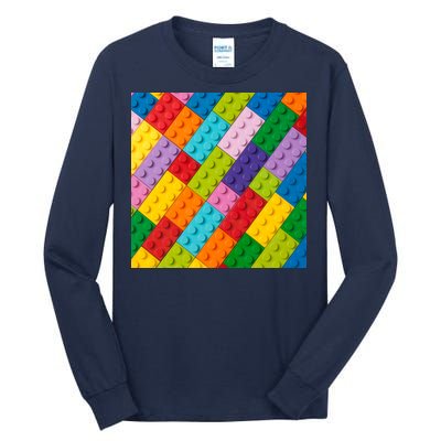 Many Toy Blocks Pattern Tall Long Sleeve T-Shirt