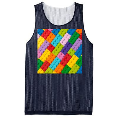 Many Toy Blocks Pattern Mesh Reversible Basketball Jersey Tank