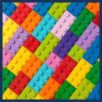 Many Toy Blocks Pattern Mousepad