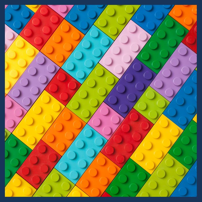 Many Toy Blocks Pattern Mousepad