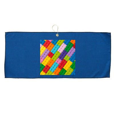 Many Toy Blocks Pattern Large Microfiber Waffle Golf Towel