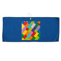 Many Toy Blocks Pattern Large Microfiber Waffle Golf Towel