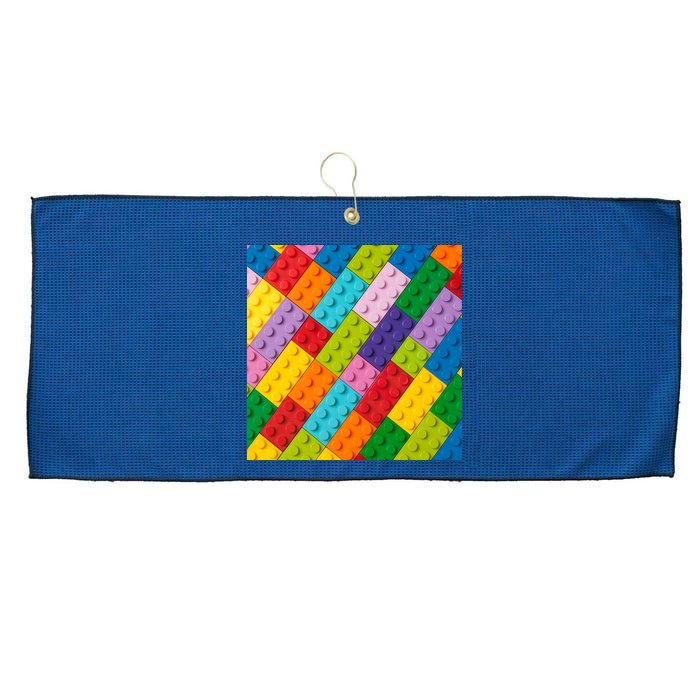 Many Toy Blocks Pattern Large Microfiber Waffle Golf Towel