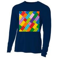 Many Toy Blocks Pattern Cooling Performance Long Sleeve Crew