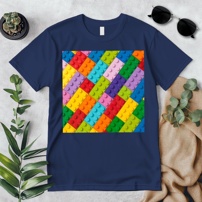 Many Toy Blocks Pattern Premium T-Shirt