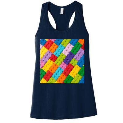 Many Toy Blocks Pattern Womens Tank Top