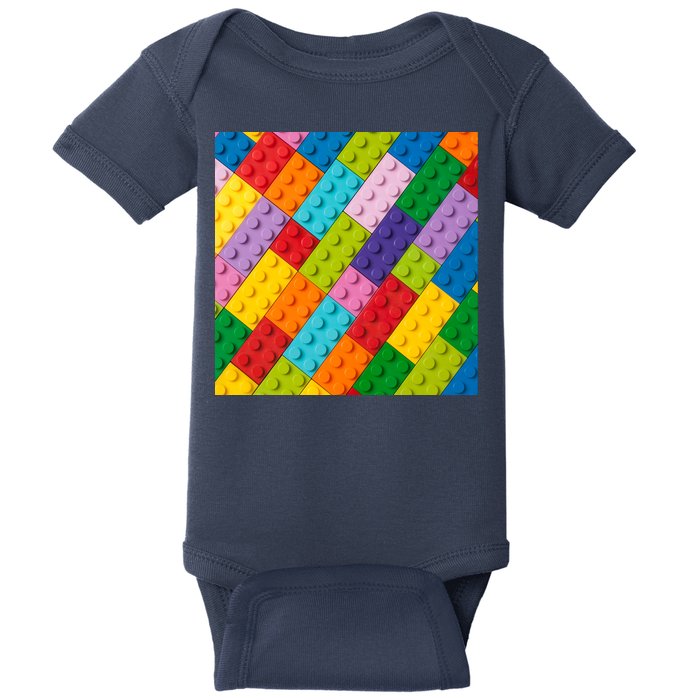 Many Toy Blocks Pattern Baby Bodysuit