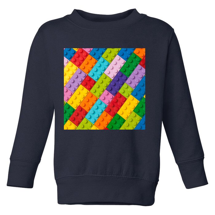 Many Toy Blocks Pattern Toddler Sweatshirt
