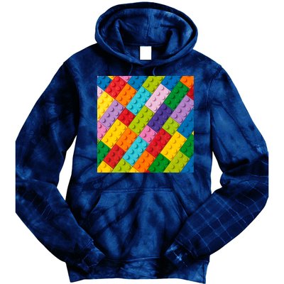 Many Toy Blocks Pattern Tie Dye Hoodie