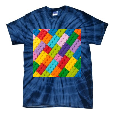 Many Toy Blocks Pattern Tie-Dye T-Shirt