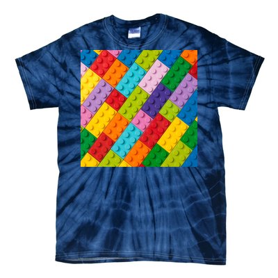 Many Toy Blocks Pattern Tie-Dye T-Shirt