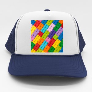 Many Toy Blocks Pattern Trucker Hat