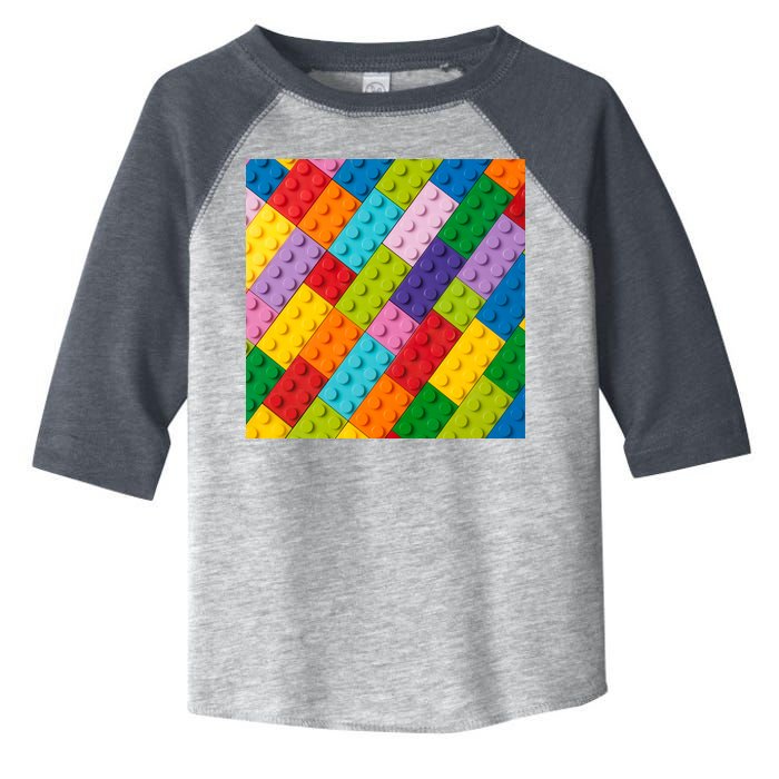 Many Toy Blocks Pattern Toddler Fine Jersey T-Shirt