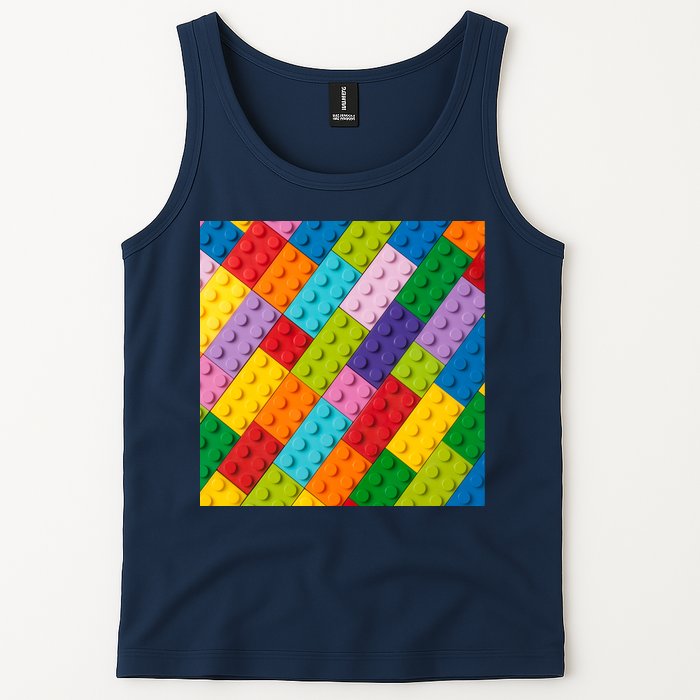 Many Toy Blocks Pattern Tank Top