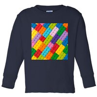 Many Toy Blocks Pattern Toddler Long Sleeve Shirt