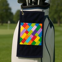 Many Toy Blocks Pattern Golf Towel