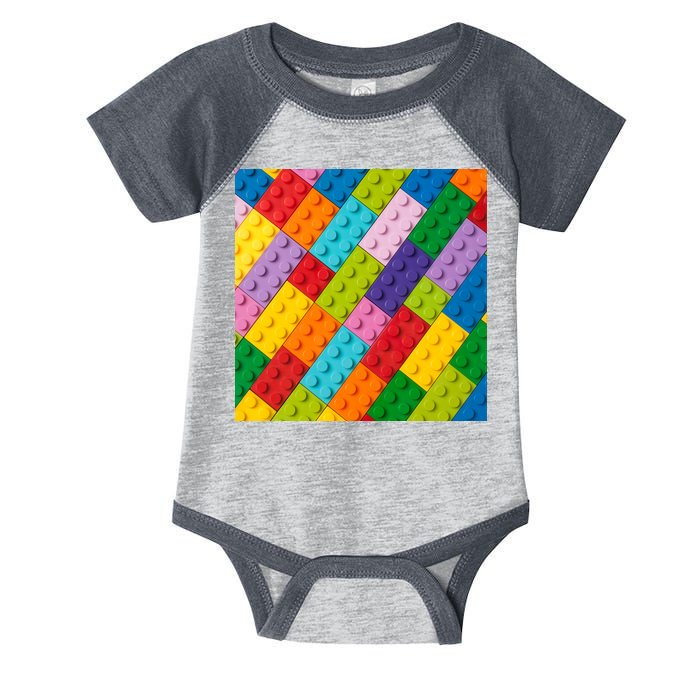 Many Toy Blocks Pattern Infant Baby Jersey Bodysuit
