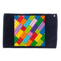 Many Toy Blocks Pattern Grommeted Golf Towel